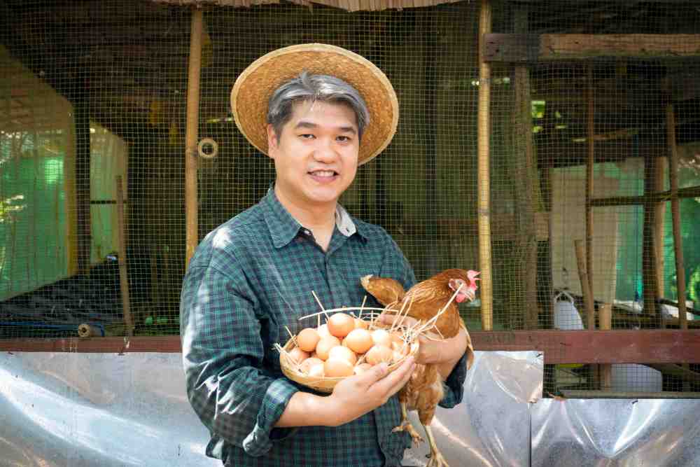 A farmer with his produce